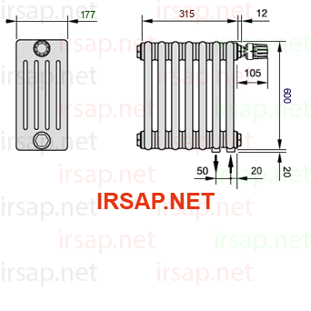 Радиатор IRSAP Tesi 50600/7 T25 CL 01